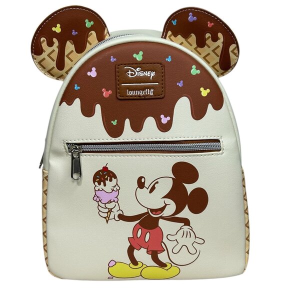 Loungefly Handbags - NWT Hot Topic Loungefly Disney Mickey Mouse Ice Cream Mini Backpack